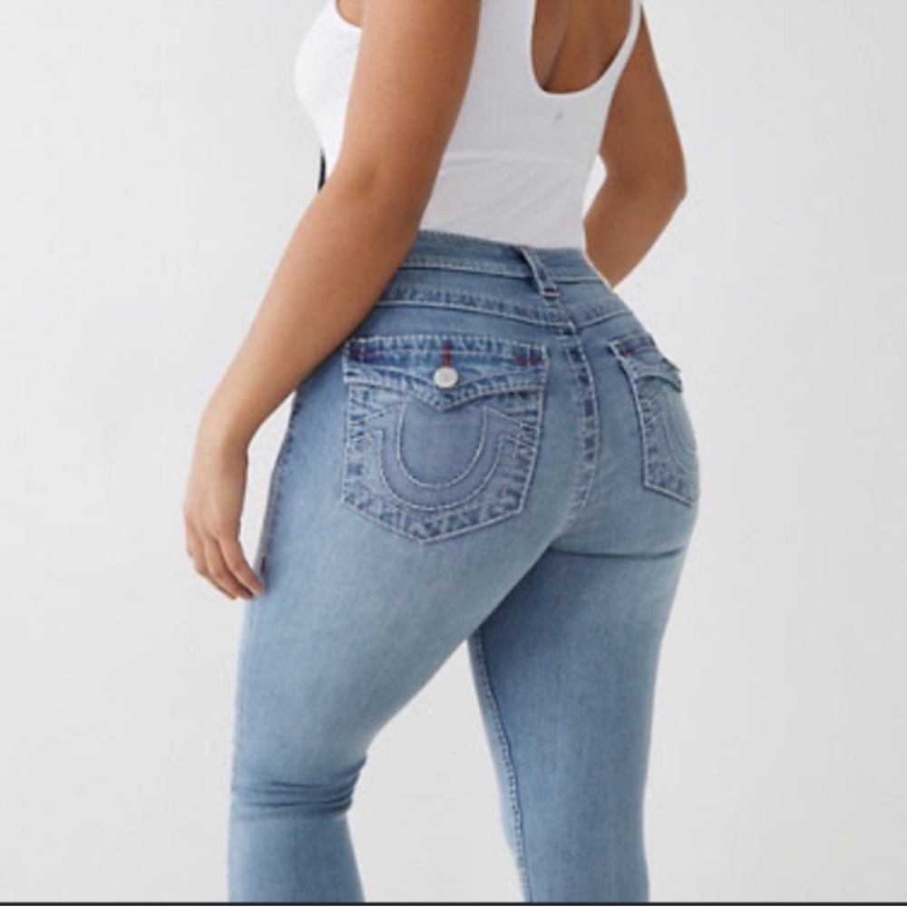 True Religion Stella Big T Stitch Skinny Jean Light Wash